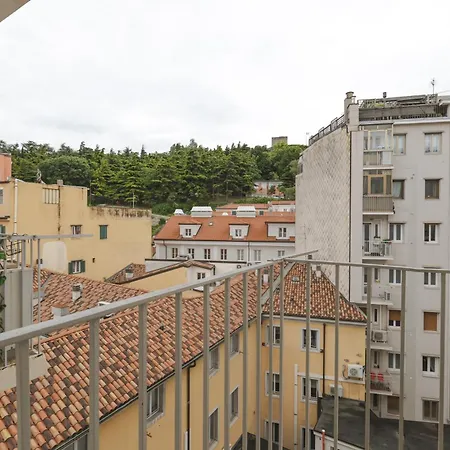 Corso Italia Con Balcone Nel Cuore Di Trieszt
